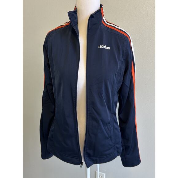 VTG Y2K Adidas 3 Stripe Jacket Trefoil Track Blue Orange FL GATORS Satin Women S - Picture 3 of 13